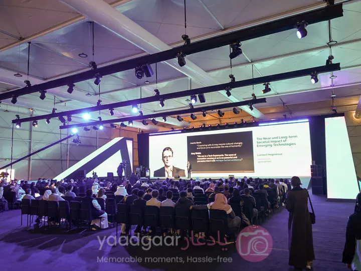 Live conference presentation and audience