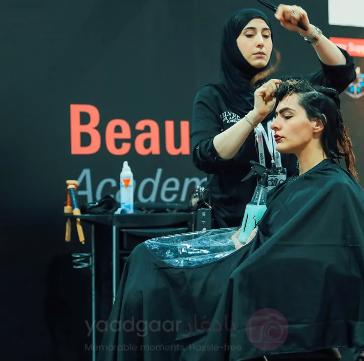 Live beauty academy demonstration
