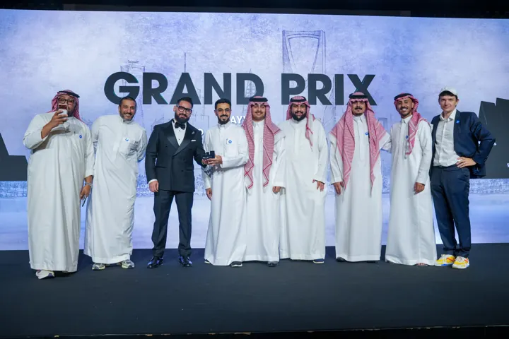 Award winners on the Grand Prix stage